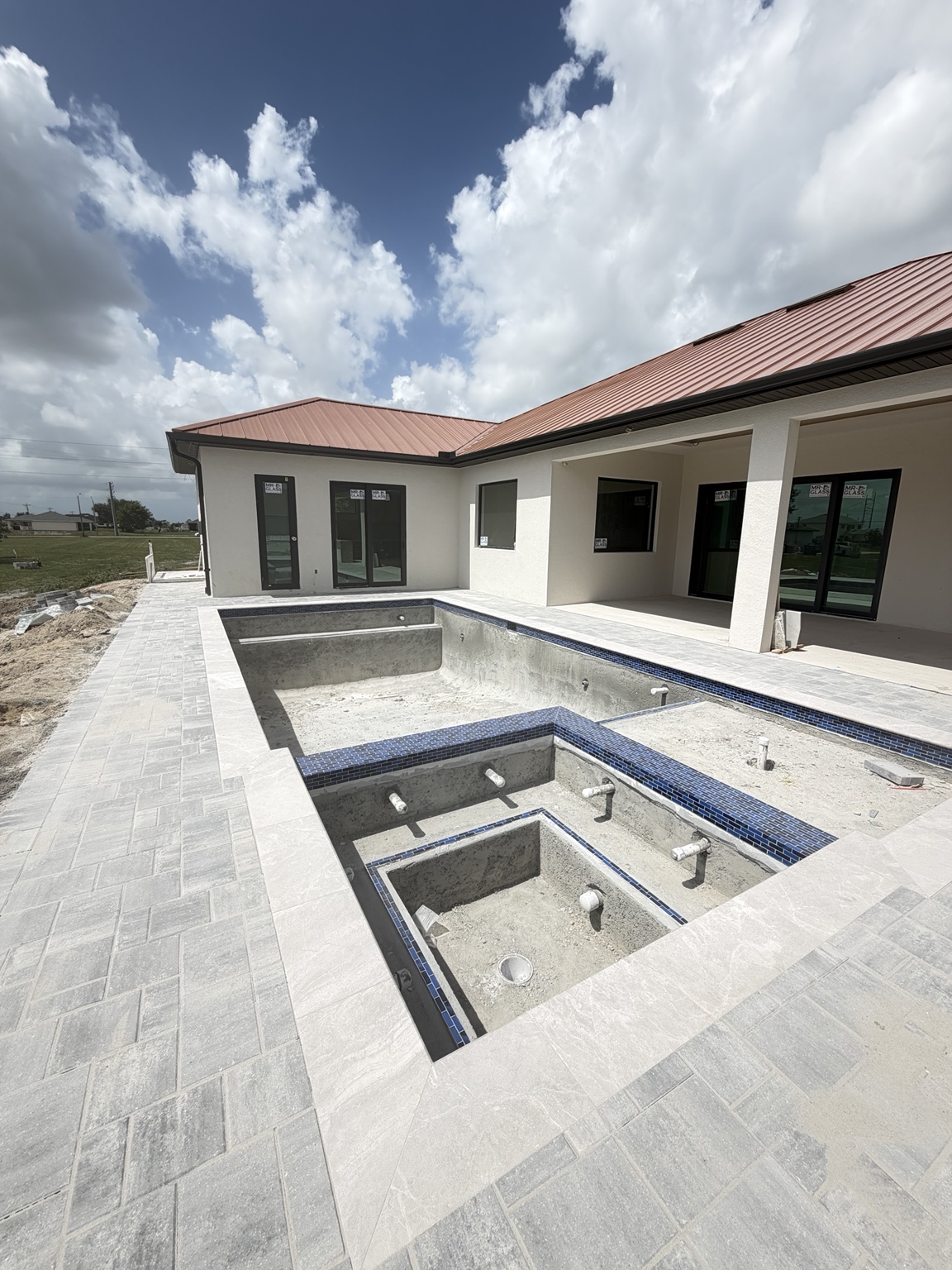 Pool construction progress
