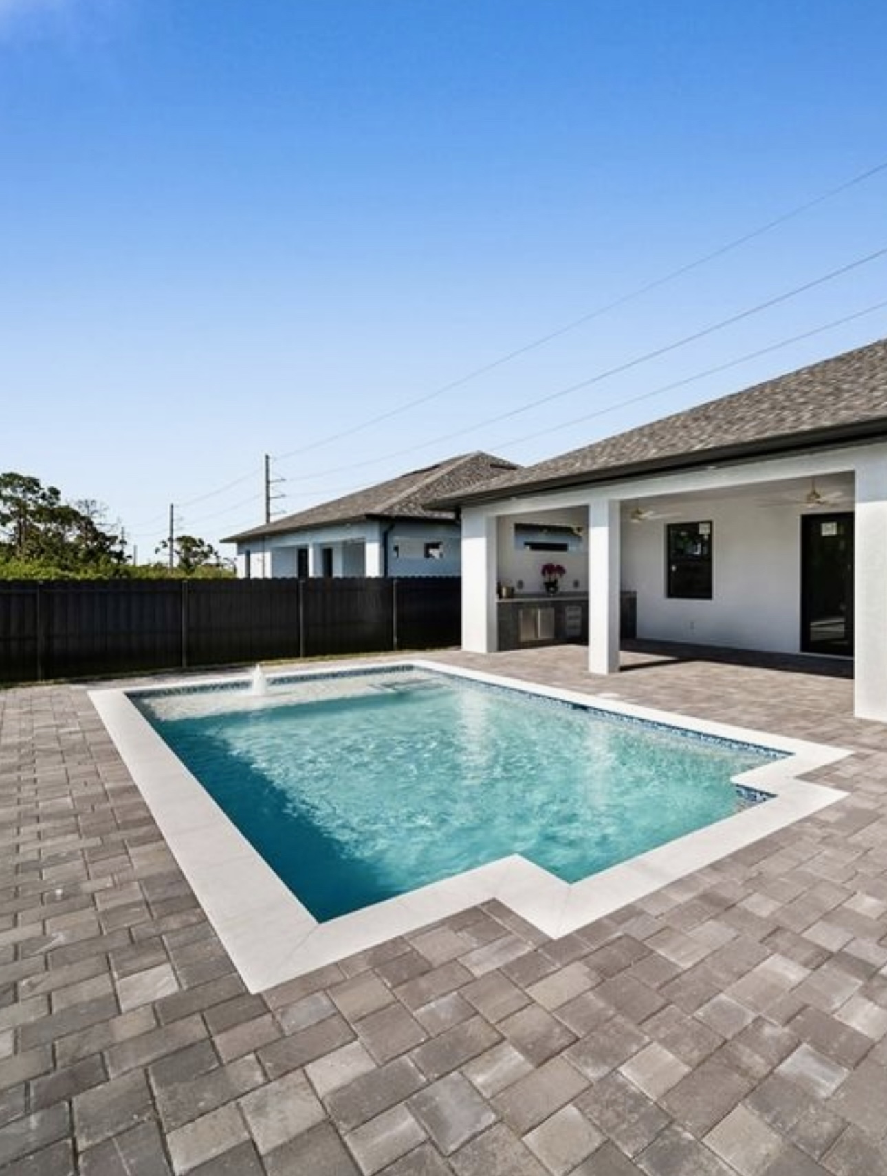 Modern rectangular pool