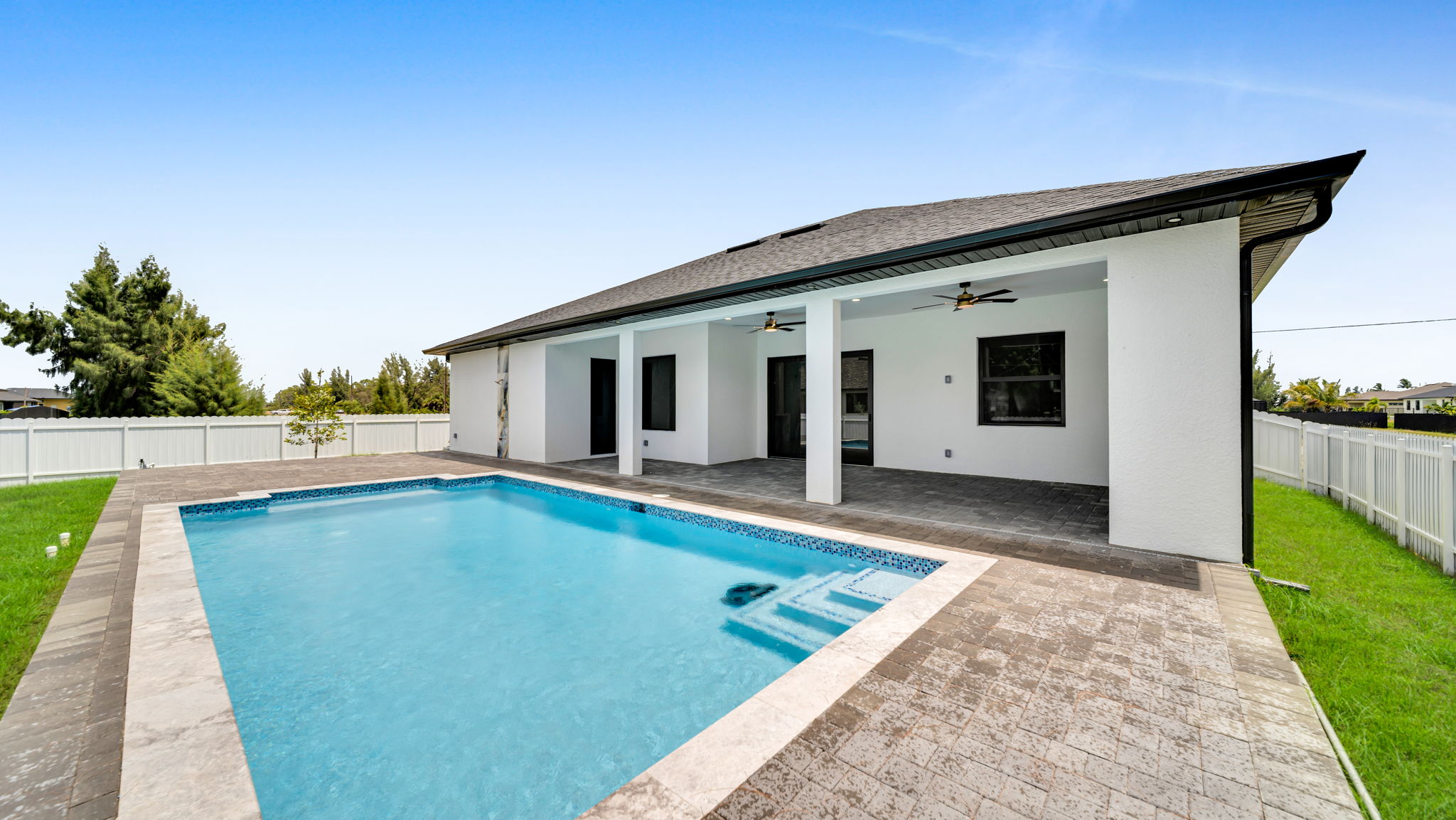 Wide modern pool